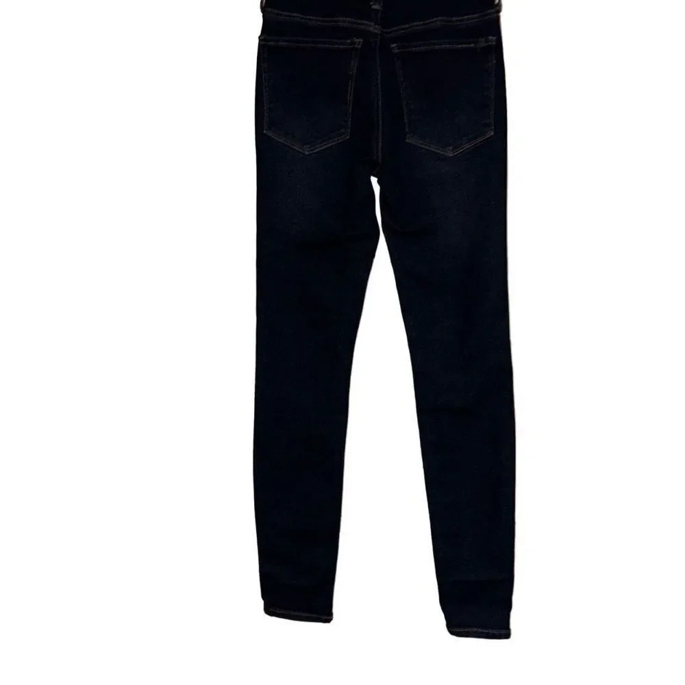 Mudd Juniors Size 0 Blue Mid Rise Dark Wash Skinny Stretchy Denim Jeans